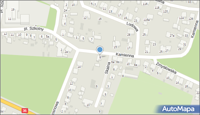 Krotoszyn, Kamienna, 4, mapa Krotoszyna