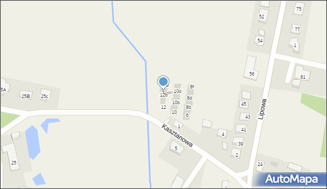 Krupniki, Kasztanowa, 12b, mapa Krupniki