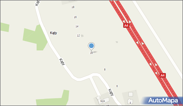 Kryspinów, Kąty, 10, mapa Kryspinów