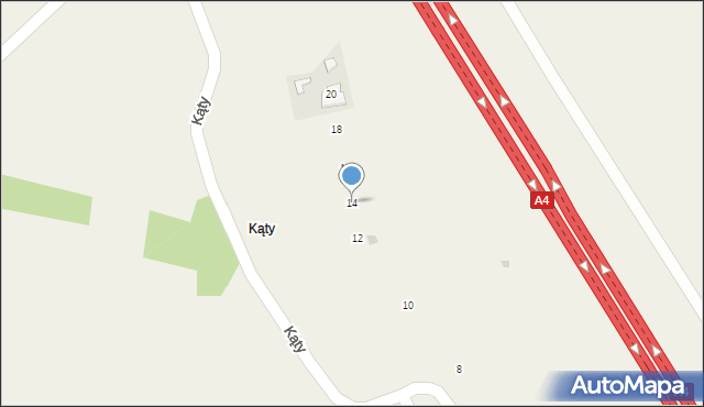 Kryspinów, Kąty, 14, mapa Kryspinów