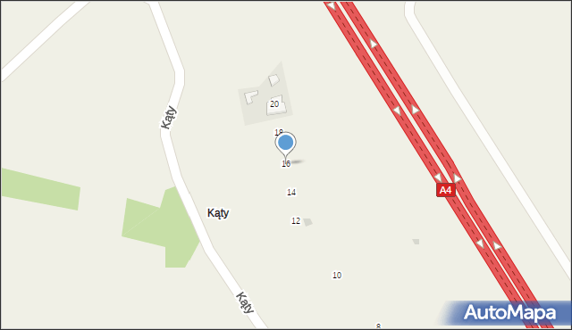 Kryspinów, Kąty, 16, mapa Kryspinów