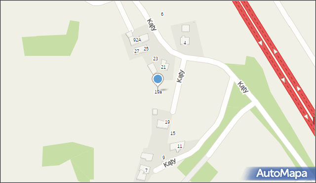 Kryspinów, Kąty, 19a, mapa Kryspinów