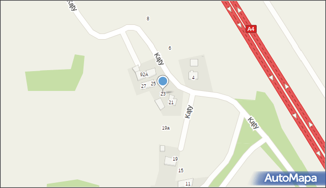 Kryspinów, Kąty, 23, mapa Kryspinów