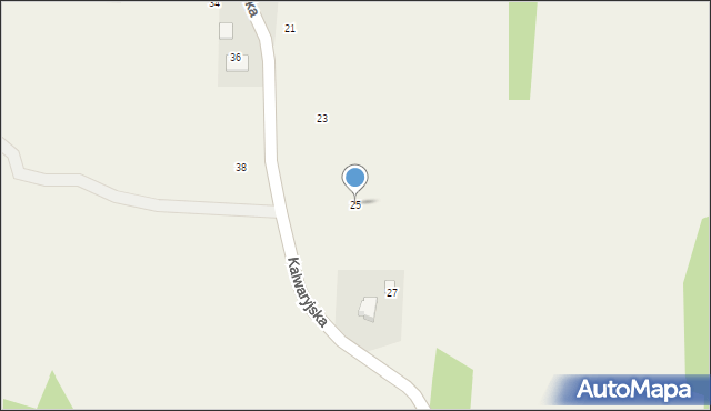 Krzęcin, Kalwaryjska, 25, mapa Krzęcin