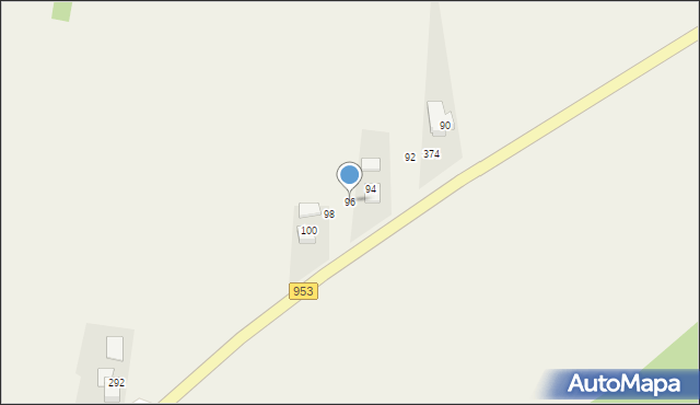 Krzęcin, Kalwaryjska, 96, mapa Krzęcin