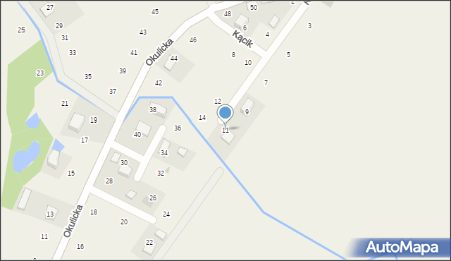 Krzeczów, Kącik, 11, mapa Krzeczów