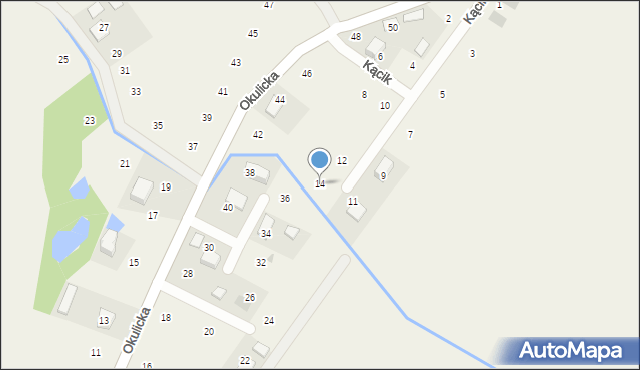 Krzeczów, Kącik, 14, mapa Krzeczów