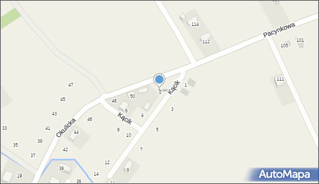 Krzeczów, Kącik, 2, mapa Krzeczów