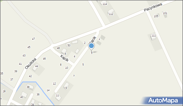 Krzeczów, Kącik, 3, mapa Krzeczów