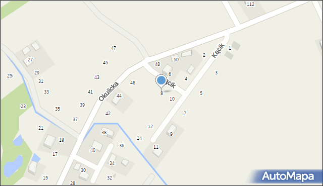 Krzeczów, Kącik, 8, mapa Krzeczów