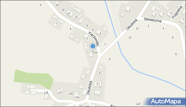 Krzeczów, Kaczeniec, 1, mapa Krzeczów