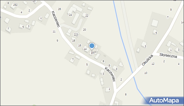 Krzeczów, Kaczeniec, 10, mapa Krzeczów