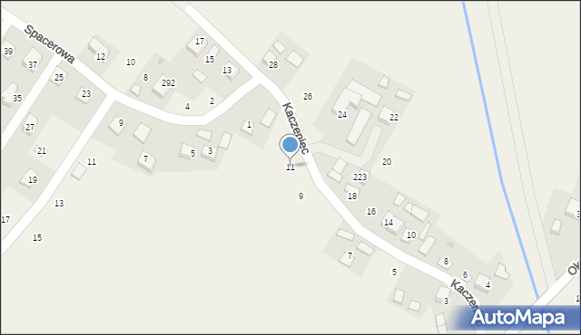 Krzeczów, Kaczeniec, 11, mapa Krzeczów