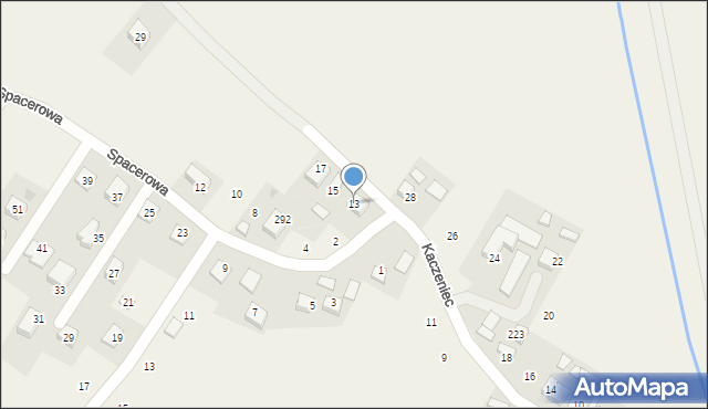 Krzeczów, Kaczeniec, 13, mapa Krzeczów