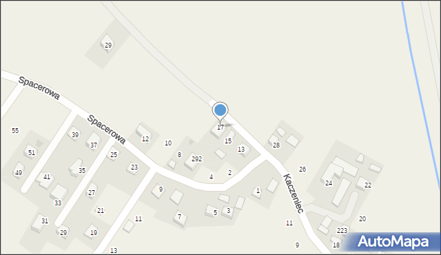 Krzeczów, Kaczeniec, 17, mapa Krzeczów