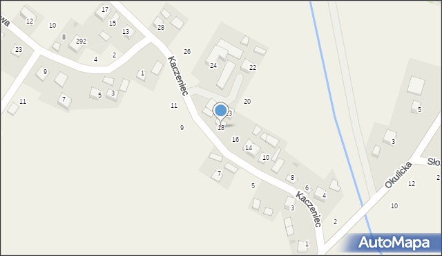 Krzeczów, Kaczeniec, 18, mapa Krzeczów