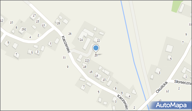 Krzeczów, Kaczeniec, 20, mapa Krzeczów