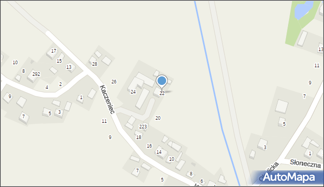 Krzeczów, Kaczeniec, 22, mapa Krzeczów