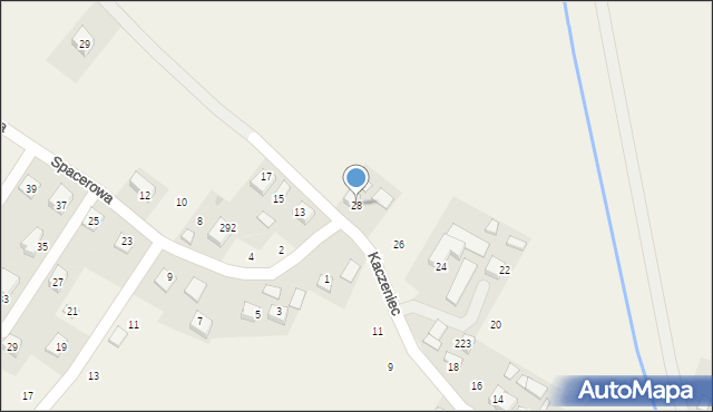 Krzeczów, Kaczeniec, 28, mapa Krzeczów