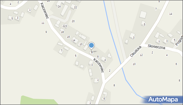 Krzeczów, Kaczeniec, 8, mapa Krzeczów