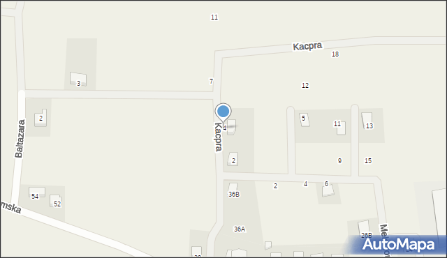 Krzeszów, Kacpra, 4, mapa Krzeszów