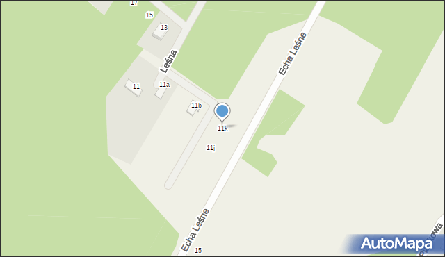 Księżak, Katowicka, 11k, mapa Księżak