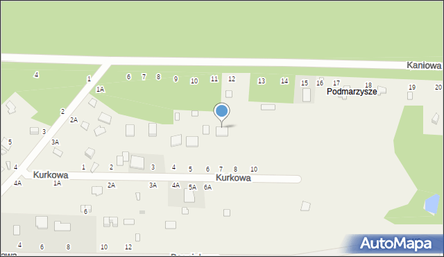 Kuby-Młyny, Kaniowa, 12a, mapa Kuby-Młyny