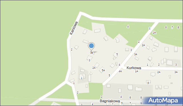 Kuby-Młyny, Kaniowa, 3a, mapa Kuby-Młyny