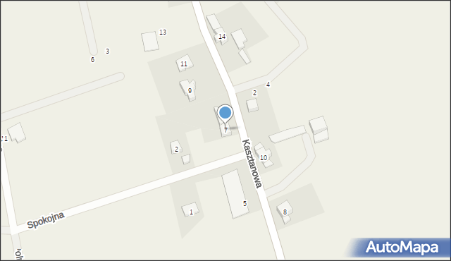 Kuklice, Kasztanowa, 7, mapa Kuklice