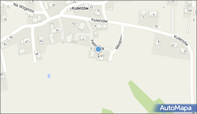 Kulerzów, Kalinowa, 6, mapa Kulerzów