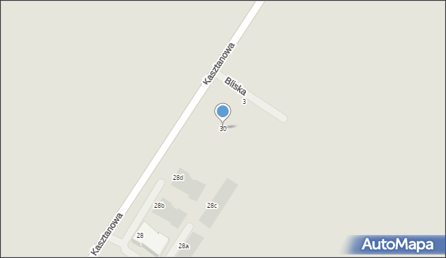 Kutno, Kasztanowa, 30, mapa Kutno