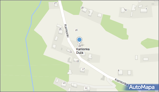 Kwaczała, Kamionka Duża, 14, mapa Kwaczała