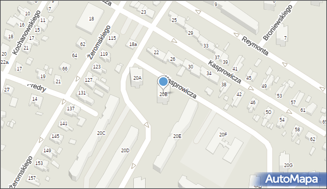 Kwidzyn, Kasprowicza Jana, 20B, mapa Kwidzyn