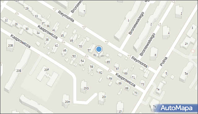 Kwidzyn, Kasprowicza Jana, 63, mapa Kwidzyn