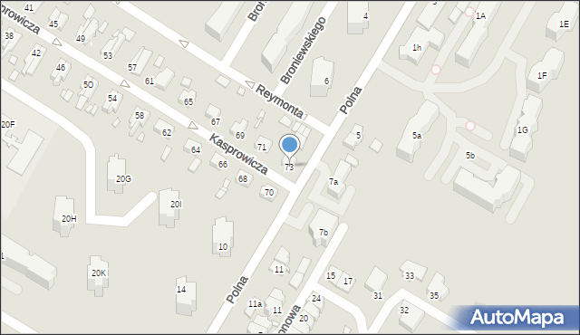 Kwidzyn, Kasprowicza Jana, 73, mapa Kwidzyn