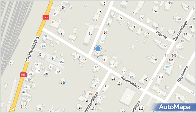 Kwidzyn, Kasprowicza Jana, 9, mapa Kwidzyn