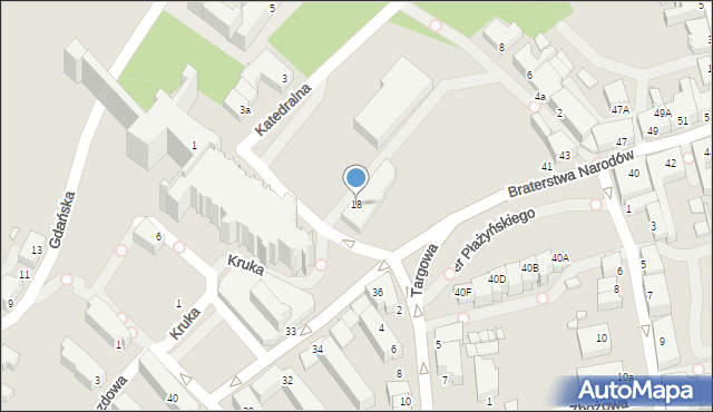 Kwidzyn, Katedralna, 18, mapa Kwidzyn