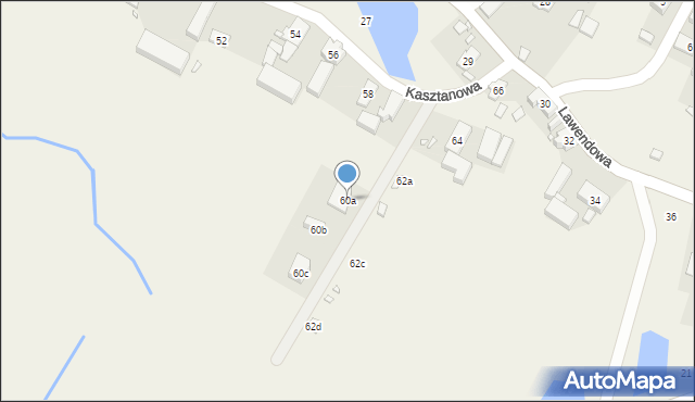 Łagówek, Kasztanowa, 60a, mapa Łagówek