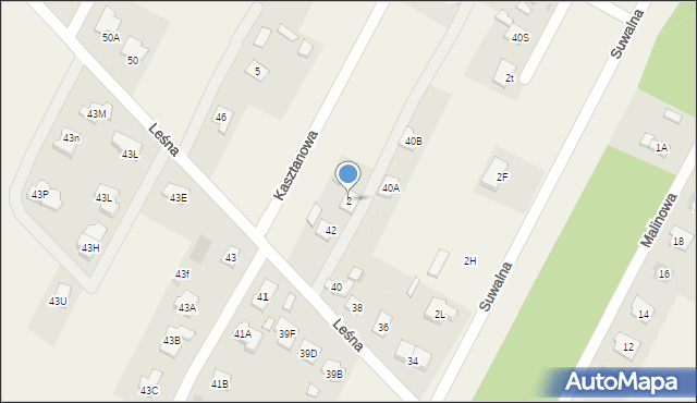 Łajski, Kasztanowa, 2, mapa Łajski