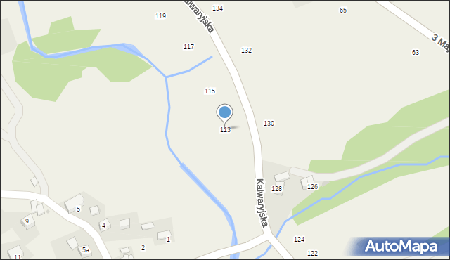 Lanckorona, Kalwaryjska, 113, mapa Lanckorona