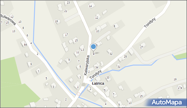 Lanckorona, Kalwaryjska, 4, mapa Lanckorona