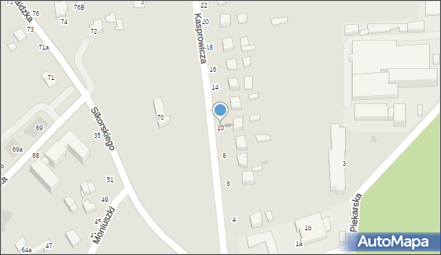 Łańcut, Kasprowicza Jana, 10, mapa Łańcut