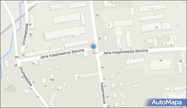 Łańcut, Kasprowicza Jana, 7, mapa Łańcut