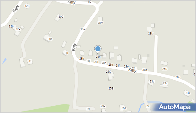 Łańcut, Kąty, 28n, mapa Łańcut