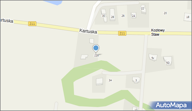 Łapalice, Kartuska, 11b, mapa Łapalice