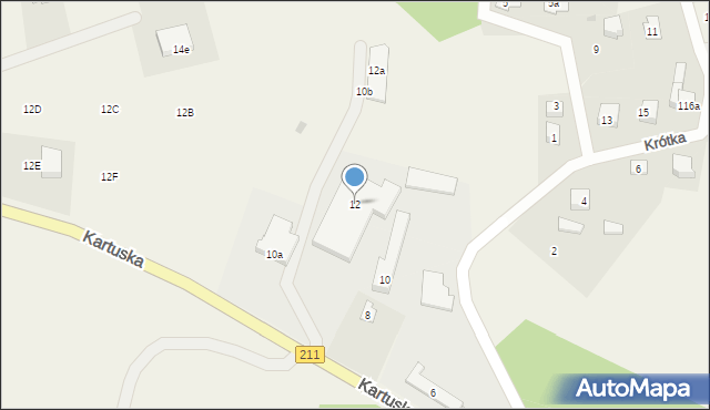 Łapalice, Kartuska, 12, mapa Łapalice