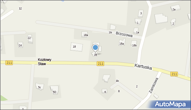 Łapalice, Kartuska, 16, mapa Łapalice