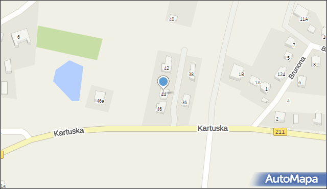 Łapalice, Kartuska, 44, mapa Łapalice