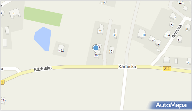 Łapalice, Kartuska, 46, mapa Łapalice