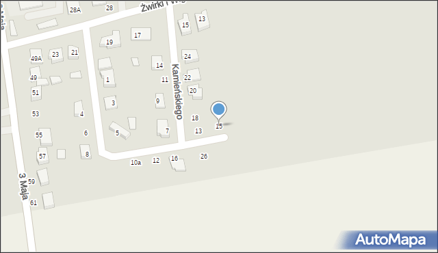 Łapy, Kamieńskiego-Huzara Kazimierza, kpt., 15, mapa Łapy